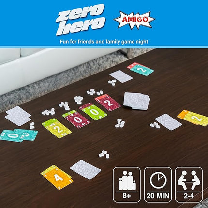 Zero Hero – Fast-Paced Card Game for 2-4 Players – Fun Family Game for Kids and Adults Ages 8+ – Quick 20-Minute Gameplay
