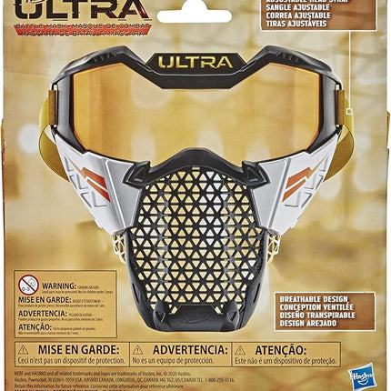 Nerf Ultra Battle Mask - Adjustable Head Strap, Breathable Design - Wearable Face Shield Ultra Battlers