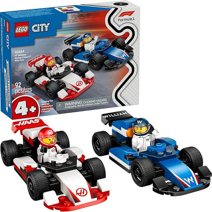 LEGO City F1 Williams Racing & Haas F1 Race Car Toys - Car Building Toy Set for Kids, Boys and Girls, Ages 4+ - F1 Preschool Toy for Fans - Gift Idea for Birthdays - 60464