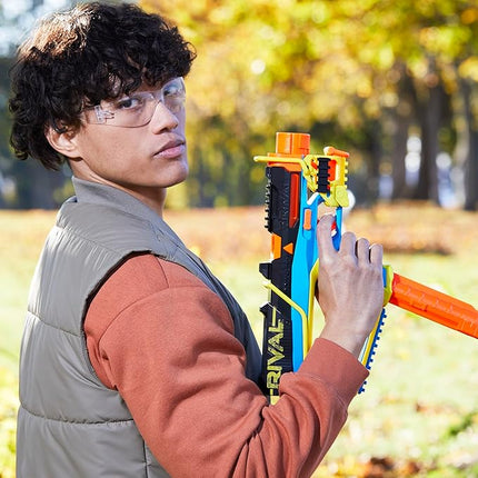 Nerf Rival Mirage XXIV-800 Blaster, 10 Nerf Rival Accu-Rounds, 2 Ways to Load, 8 Round Removable Magazine, Pump Action Priming, Gifts for Teens