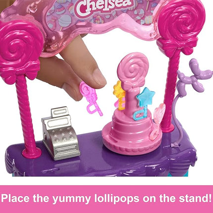 Barbie Chelsea Doll & Lollipop Stand Playset with Accessories, 10-Piece Toy Set from and Stacie to The Rescue Movie