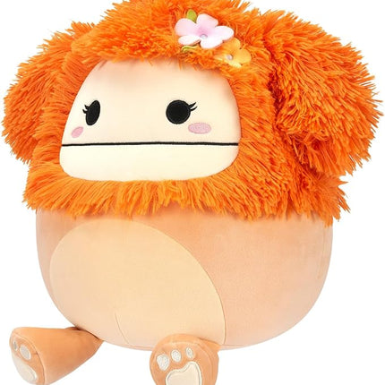 Squishmallows Original 12-Inch Shasta Peach Bigfoot with Tropical Flower - Official Jazwares Plush