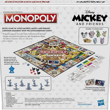 Hasbro Gaming Monopoly: Disney Mickey and Friends Edition Board Game, Ages 8+