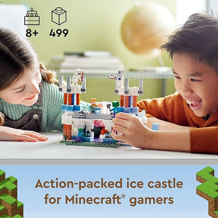 LEGO Minecraft The Ice Castle 21186 Building Toy Set for Kids, Girls,and Boys Ages 8+(499 Pieces)