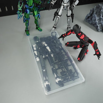 Pre-Assemly 3D Printed 5.54'' Stick 13 Action Figure, Multi-Jointed Tian13, Articulated T13 Desktop Decoration,12 in 1 Accessories, Best Birthday Festival Gift (Transparent)
