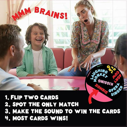 UPROAR! Family Sound-Matching Card Game – Hilarious Fast Game for Kids 7+, Parents & Teens | Easy to Learn, 2–6 Players, 10–20 Min | Travel-Size | Great for Family Game Night & Stocking Stuffers