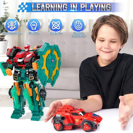 3 in 1 Transformable Robot Raptor Chyron, 11.02 inch, Robot Toy for Kids, Chariot, Dinosaur and Transformable Toy for Boys and Girls 5 6 7 8 9 10 Years Old