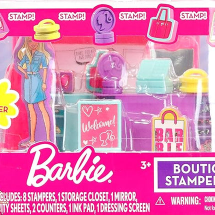 Barbie Boutique Stamp Set - Creative Stamps for Kids to Explore Imagination and Design, Kid-Friendly Stamp Kit for Arts and Crafts Fun, Featuring Fashionable Designs and More.