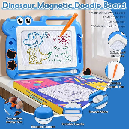 AiTuiTui Magnetic Drawing Board Toddler Toys with Legs for Girls Boys, Color Sketch Writing Scribble Doodle Pad Travel Games, Educational Learning Kids Toys for Toddlers Birthday (Blue)