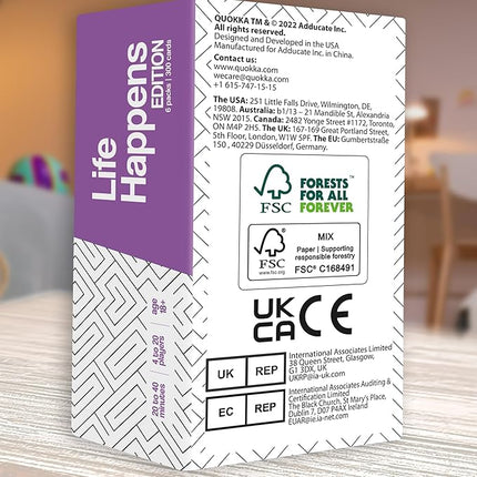 QUOKKA Freedom of Speech Card Board Game - Life Happens Edition - Fast-Paced | Guess The Word | Easy to Play - Party Game for Game Night