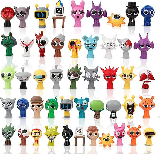 RZM Action Figures Mystery Box, Collectible Toy Figures for Kids & Adults, Mini Dolls for Home Desk Decor, Party Favors, Birthday Gifts for Boys and Girls (48 pcs)