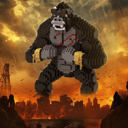 King Kong Building Set (2,310 PCS) – Mini Kong Action Figure from Skull Island – Nano Brick Gorilla Construction Kit for Kids 15+, Adults, Collectors – Movie Display Toy Gift