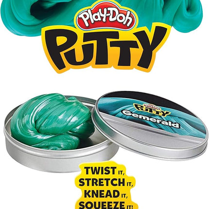 Play-Doh Putty Gemerald Metallic Green Putty for Kids 3 Years & Up, 3.2 oz Tin