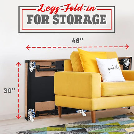 SereneLife 4 in 1 Multi Game Table, 4’x2’ Folding Portable Sports Arcade Games with Accessories, Ping Pong, Air Hockey, Pool Billiards, and Shuffleboard, for Indoor, Outdoor, All Ages