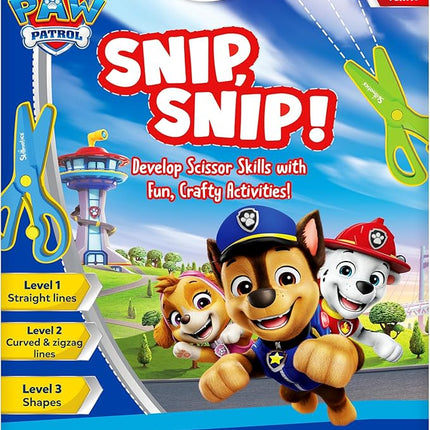Skillmatics Scissor Skills Activity Book - Snip Snip PAW Patrol, 25 Fun Cutting & Creative Activities for Preschoolers, Fine Motor Skills, Felt Craft Kit, Gifts for Ages 3, 4, 5, 6, 7