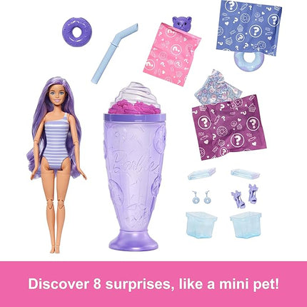Barbie Pop Reveal Series Fashion Doll & Accessories Set, Treat Series, Donut Dreams Theme with Pet, 8 Surprises Include Color Change