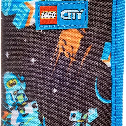 LEGO Trifold Wallet, Kids Unisex Wallet for Boys and Girls, with Clear ID Window, Card and Cash Pockets and Secure Hook and Loop Closure, Space Corp