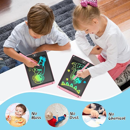 12 Pack LCD Writing Tablet for Kids, Colorful Toddler Drawing Tablet Doodle Board, Erasable Reusable Electronic Drawing Pad, LEYAOYAO Educational and Learning Toy for 3-6 Years Old Boy and Girl
