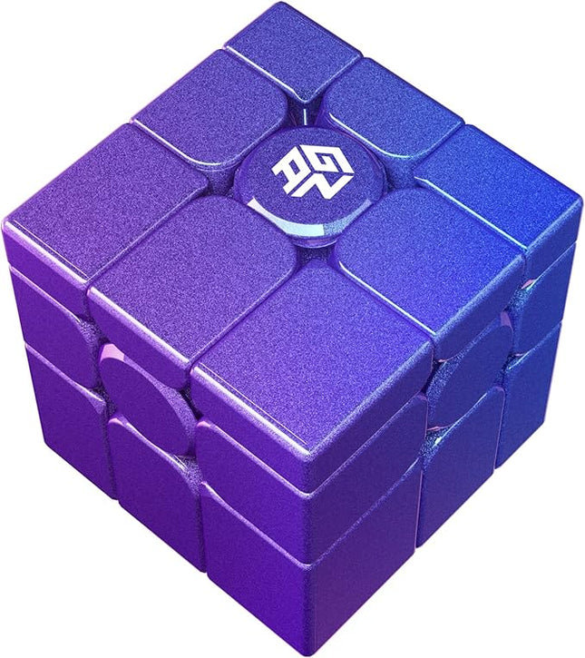 GAN MirrorM UV-Coated, 3x3x3 Magnetic 48 Magnets Glitter Sparkle Mirror Speed Cube Puzzle Game Magnets Toys for Kids Adult Cuber, Corner Cutting, Solve by Shape, Purple