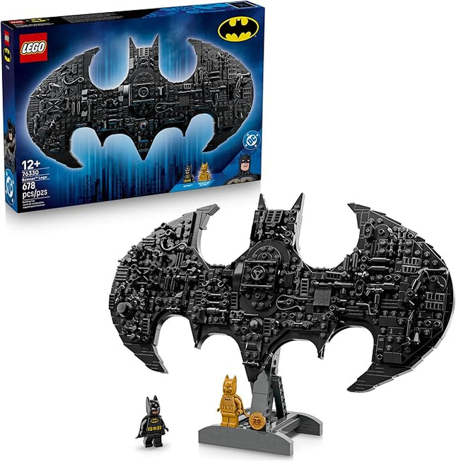 LEGO DC Batman: Batman Logo Building Toy - Super Hero Bedroom Decor for Kids, Boys & Girls, Ages 12+ - W/Classic & Golden Minifigures - Gift Idea for Birthdays & Fans - 76330