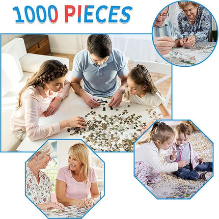 Funny Dog Pizza Jigsaw Puzzle, 1000 Piece Puzzle for Adults, Food Kitchen Jigsaw Puzzle, Animal Pet Lover Challenging Puzzles, Home Decoration Puzzle, Interlock Perfectly No Dust