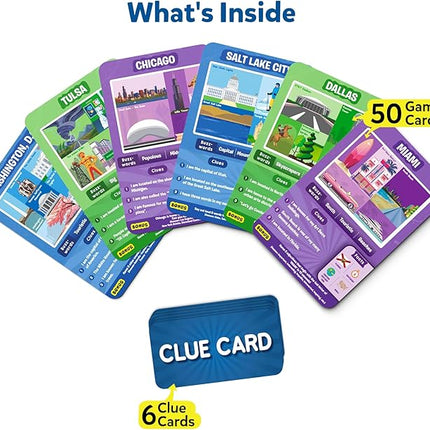 Skillmatics Guess in 10 American Cities, Perfect for Boys, Girls, Kids, and Families Who Love Card Games, Educational Toys & Games, Gifts for Ages 8, 9, 10 and Up