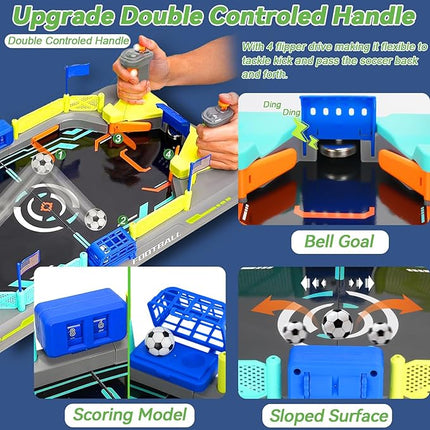 COUOMOXA Tabletop Soccer Game for Kids: Mini Football Board Toys for 3 4 5 6 7 8 9 10 11 12 Years Old Boys & Girls - Interactive Sports Ball Gift - Birthday Present for Fun Ages 3+
