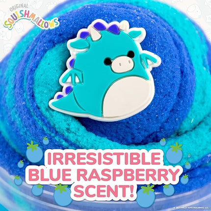Squishmallows Tatiana The Dragon Premium Fluffy Slime, Blue Raspberry Scented, 3 Fun Add Ins, 8 oz. Soft Sludge Toy for Kids, 6+