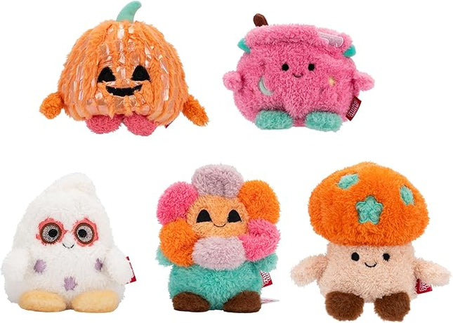 BumBumz 4.5-inch Groovy SpookyBumz Plush 5-Pack - Groovy Cauldron, Spooky Mushroom, Disco JackoLantern, Jack O Flower, and a Ghost - from The Makers of Original Squishmallows