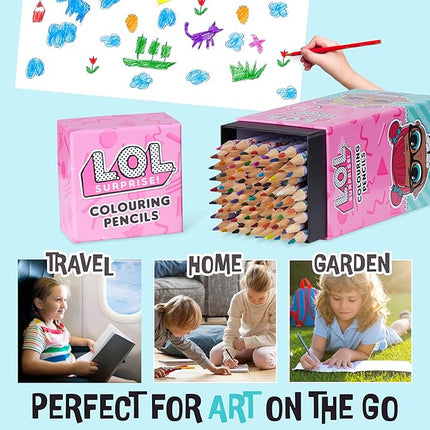 L.O.L. Surprise! Colouring Pencils for Kids 72 Pencils Colouring Box Assorted Colours Art Supplies Children Girls Gifts
