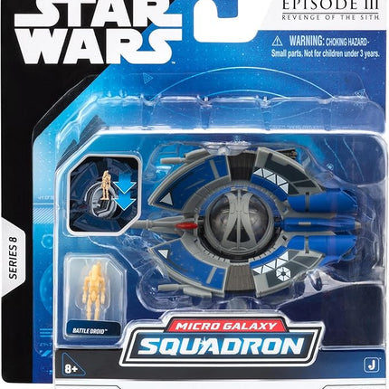 STAR WARS Micro Galaxy Squadron Vulture Droid Mystery Bundle - 3-Inch Vehicle and 2.5-Inch Vehicle with Micro Figure Accessories