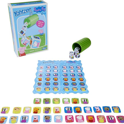 Hasbro Gaming Yahtzee Jr.: Peppa Pig Edition Board Game for Kids Ages 4 and Up, Counting and Matching Game for Preschoolers (Amazon Exclusive)