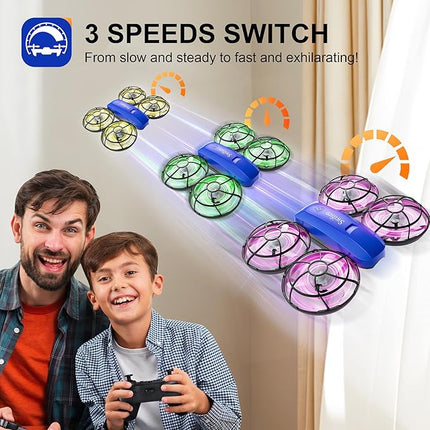 Drones for Kids with Camera,Rc Drone Indoor Small Helicopter,Birthday Gifts for Boys and Girls Beginners Friendly,Mini Quadcopter Toy With 2 Batteries,Propeller Protect,Altitude Hold