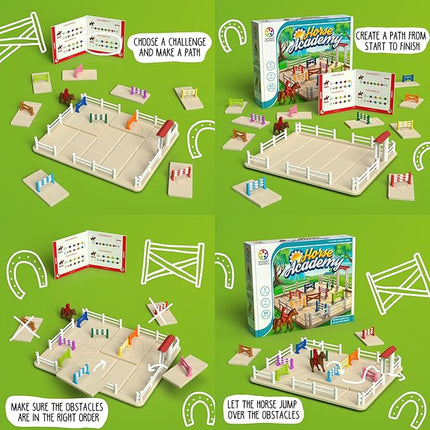 SmartGames Horse Academy Path-Building Game with 80 Challenges for Ages 7 to Adult
