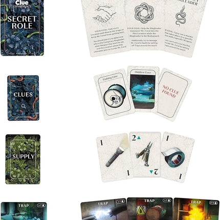 Clue Conspiracy Board Game for Adults and Teens, Secret Role Strategy Games, Ages 14+, 4-10 Players, 45 Minutes, Mystery & Party Games