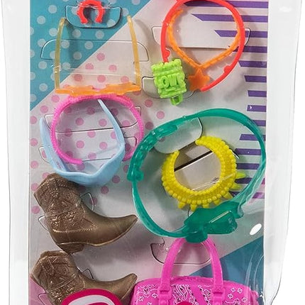 Barbie Accessories Western Pack with 11 Storytelling Pieces for Barbie Dolls