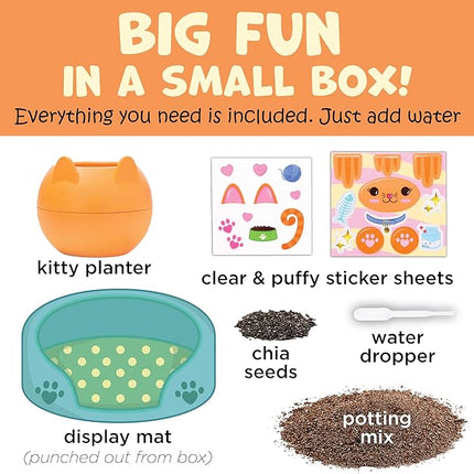 Creativity for Kids: Plant-A-Pet Kitty - Arts and Crafts Kit, Gifts for Girls and Stocking Stuffers, Boy and Girl Toys, Chia Seed Plant Pet (Ages 6+)
