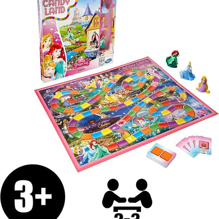 Hasbro Gaming Candy Land Disney Princess Edition Board Game, Preschool Games for 2 to 3 Players, Family Games for Kids Ages 3 and Up (Amazon Exclusive)