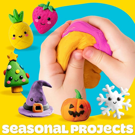 Play-Doh Scented Air Dry Clay, 2-Pack Summer Bundle, 1 Pink Strawberry, 1 Yellow Pineapple, Arts and Crafts, Craft Supplies, Modeling Clay for Kids, Toddler Party Favors, Goodie Bag Stuffers