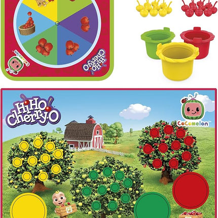 Hasbro Gaming Hi Ho Cherry-O: CoComelon Edition Board Game, Counting, Numbers, and Matching Game for Preschoolers, 2-3 Players, Ages 3+ (Amazon Exclusive)