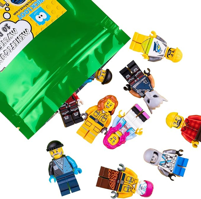 10 NEW LEGO MINIFIG PEOPLE LOT random grab bag of minifigure guys city town set by USA