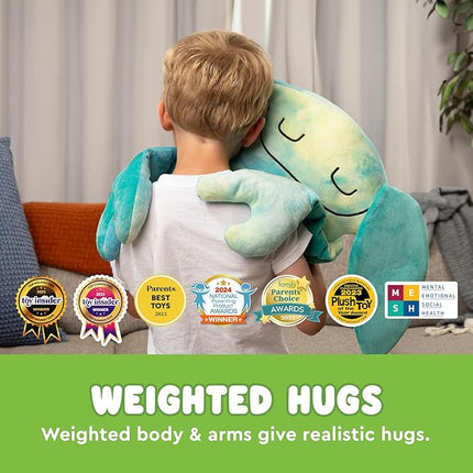 Bumpas Weighted Plush Toy – Machine Washable Calming Stuffed Animal for Kids – Arms and Body are Weighted to Give a Realistic Hug – Soft Companion for Playtime, Naptime & Travel (Shuggy)