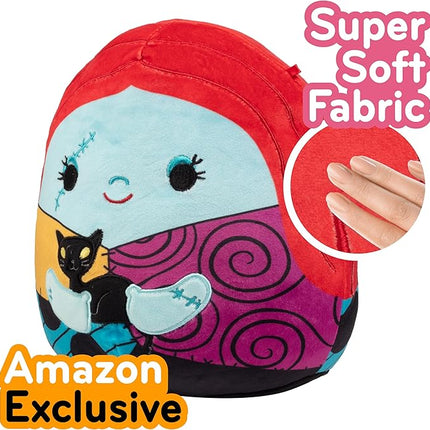 Squishmallows Original 8-Inch Sally with Cat - Nightmare Before Christmas - Official Jazwares Disney Plush - Collectible Soft & Squishy Stuffed Animal Toy - Gift for Kids, Girls & Boys