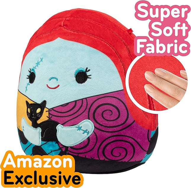 Squishmallows Original 8-Inch Sally with Cat - Nightmare Before Christmas - Official Jazwares Disney Plush - Collectible Soft & Squishy Stuffed Animal Toy - Gift for Kids, Girls & Boys