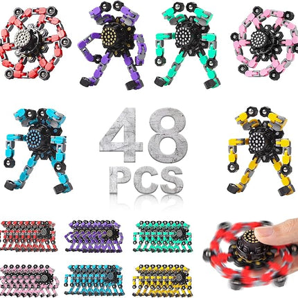 Transformable Fidget Spinners for Kids and Adults Stress Relief Sensory Toys for Boys and Girls Fingertip Gyros for Kids Classroom Birthday Party Favors