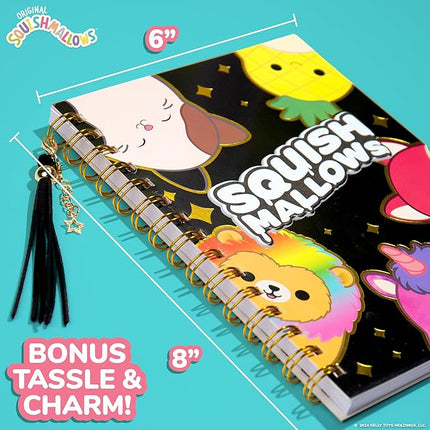 Squishmallows Original DIY Journaling Kit, Includes Craft Supplies Like Cute Stickers for Journaling, Sketch Pad, Cam The Cat Charm, Keychain, Fun Scrapbook Kit, Girl Gifts, Art Set