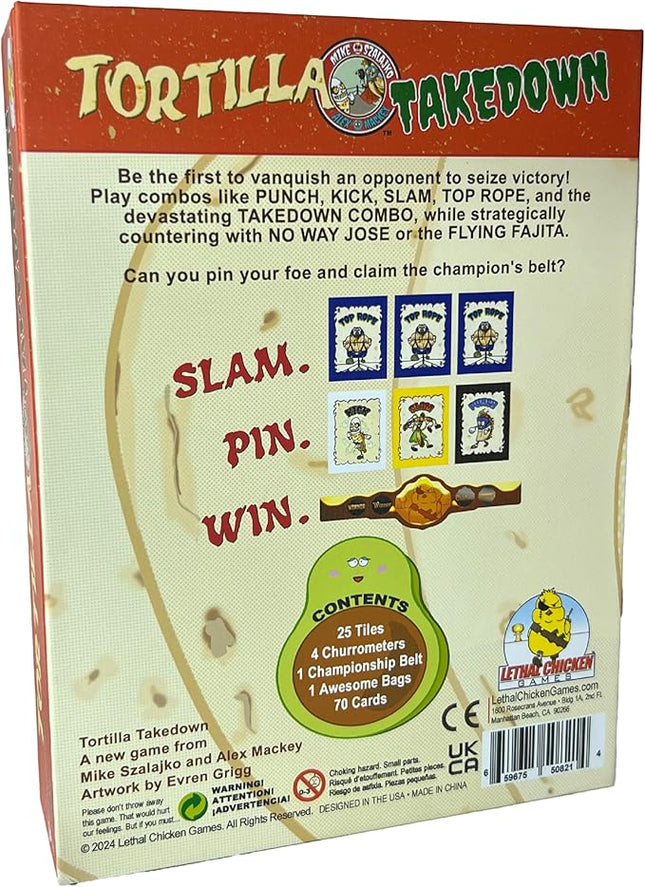 Tortilla Takedown – Luchador Card Game | Funny Family Game Night for Kids, Teens & Adults | Wrestling-Themed Party Game for 3–4 Players | Travel-Sized Take That Game | Age 8+