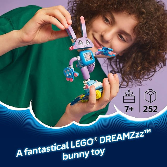 LEGO DREAMZzz Izzie and Bunchurro The Gaming Bunny - Fantasy Bunny Toy for Kids, Boys and Girls, Ages 7+ - Gift for Birthdays - Building Set with Hero Minifigure - 71490