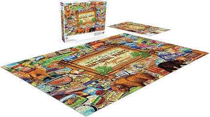Buffalo Games - Kate Ward Thacker - Our National Parks Collage - 2000 Piece Jigsaw Puzzle for Adults - Challenging Puzzle Perfect for Game Nights - Finished Size is 38.50 x 26.50