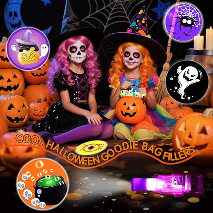 36 PCS Halloween Party Favors for Kids Light Up Finger Lights, Halloween Glow in the Dark Toys Bulk Goodie Bags Stuffers Fillers Non Candy Trick or Treat Toys Halloween Prizes Classroom Party Supplies